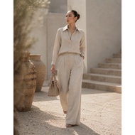 Beige Linen Pants