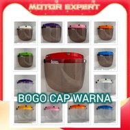 Topi Motor VISOR BOGO Cap Warna Smoke Clear Colour MS88 MHR SGV