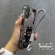 For Realme C85 C71 C63 C51 C53 C55 C35 C15 C20 C20A Note 70 50 Luck Black Bear Plating Phone Case