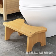 【TikTok】Wooden Toilet Seat Footstool Short Stool Potty Chair Bathroom Stool Toilet Foot Stool Children's Step Ottoman