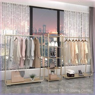 Iron art clothing store display rack, floor-standing women's clothing store rack, island rack combin