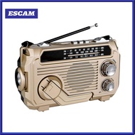 Norman Malthus Solar Radio Compact Solar Radio Waterproof Solar Hand Crank Radio with Bluetooth Spea
