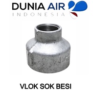 Reducer Socket 3" x 1" Vlok Flok Socket Galvanized Iron Socket Thread