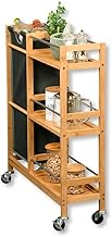 Kesper Rollable niche shelf with bottle collector, material: bamboo, polyester, dimensions: W 20 cm,