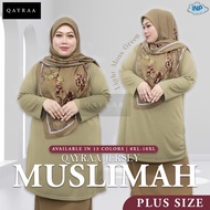 𝐐𝐀𝐘𝐑𝐀𝐀 Baju Jersey Muslimah Plain 𝐏𝐋𝐔𝐒 𝐒𝐈𝐙𝐄 8XL-10XL (𝐏𝟐)