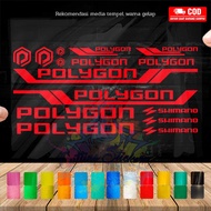 Cutting Stiker Polygon Variasi Sepeda Sticker Frame Aksesoris Body Mtb Lipat