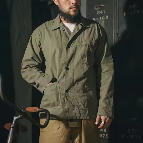 Bronson USMC Herringbone Twill Jacket 1941 Pattern Vintage HBT Utility Coat P-41