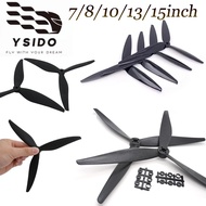 2Pairs RC Propeller 7040 8040 1050 1308 1573 7/8/10/13/15inch 3-Blade Propeller CW CCW Props for RC 