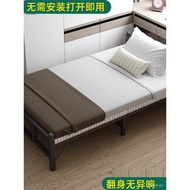 Wholesale Folding Bed Single Bed Home Dormitory Lunch Break 1.2 M Foldable Small Bed Hard-Based Bed Simple Bed Iron Bed