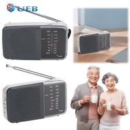Portable Radio with Speaker Mini Transistor Radio with Strap Small Radio Telescopic Antenna for Indo