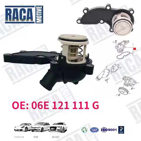 For Audi A4 B7 3.2 2005-09,A6 C6 2.4/3.2 2004-09,A8L D3 3.2 2005-10 Engine Coolant Thermostat 06E121