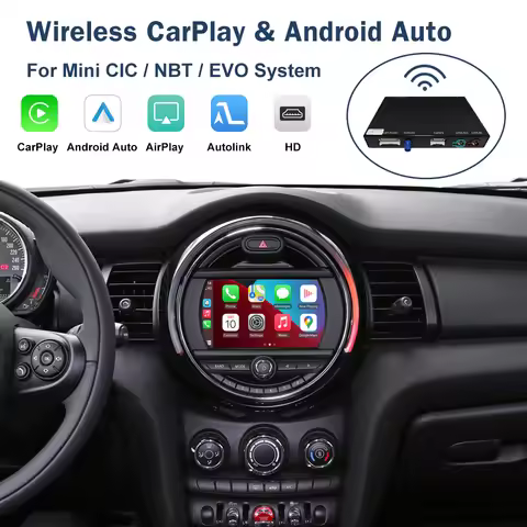 Road Top Wireless Android Auto CarPlay for Mini R55 R56 R57 R58 R59 R60 R61 F54 F55 F56 F57 Clubman 