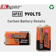 KINGEVER 6F2 2 9V CARBON BATTERY