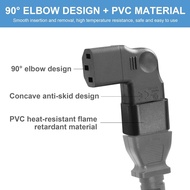 C14 to C13 Power Adapter YACSEJAO 2PCS IEC320 C14 to C13 Right Angle Power Adapter 90 Degree C14 to 