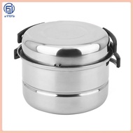 3Pcs Set Outdoor Camping Picnic Pot Stainless Steel Cookware Picnic Pan Set Cooking Tool Set for 2-3