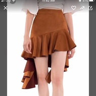Doublewoot Browns suede skirt