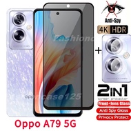 OPPO A79 5G 2023แก้วแบบเทมเปอร์กันสอดแนมส่วนตัวฟิล์มกันรอยป้องกันเต็มพื้นที่ของหน้าจอต่อต้านการมองฟิล์มติดกระจกเพื่อความเป็นส่วนตัวสำหรับ Oppo A79 5G OppoA79 A 79 5G 2023 Anti Peek ฟิล์มติดกระจกเพื่อความเป็นส่วนตัว