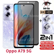 OPPO A79 5G 2023แก้วแบบเทมเปอร์กันสอดแนมส่วนตัวฟิล์มกันรอยป้องกันเต็มพื้นที่ของหน้าจอต่อต้านการมองฟิ