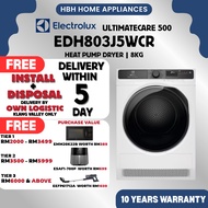 [ NEW ][ FREE BASIC INSTALL ] Electrolux EDH803J5WCR 8kg UltimateCare 500 heat pump dryer DelicatesC