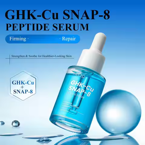 30ml GHK-Cu SNAP-8 Peptide Face Serum Firmness Deeply Nourishing Enhance Radiant Blue Copper Cleansi