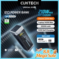 【3C  Certification】CUKTECH 210W Fast Charging 25000mAh Powerbank Xiaomi 120W Max Samsung 45W iP16/15