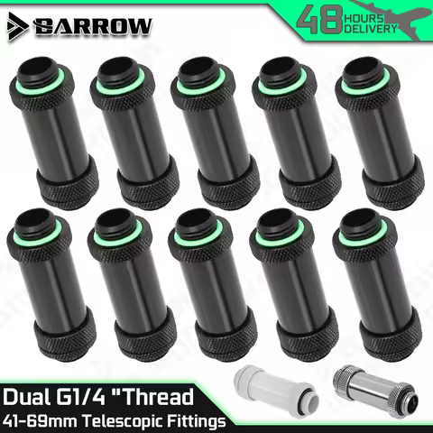 Barrow Extension Connector G1/4 Double Male 41mm-69mm Brass Fittings PC Water Cooling MOD Metal Dock