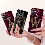 For Honor 400 Lite Case ABR-NX1 Cover Luxury Initial Letters Crown Soft Silicone TPU Phone Case For 