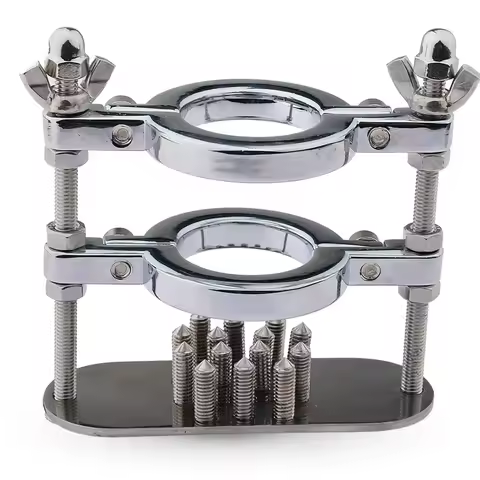 Stainless Steel stimulate Scrotum Device BDSM Ball Crusher Stretcher Slave Training CBT Gay Toys