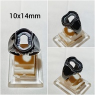 CINCIN/EMBAN/RING TITANIUM TEROMPAH 10X14mm HITAM