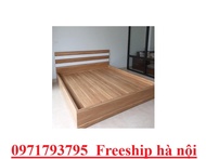 Giường ngủ gỗ công nghiệp mdf 1m6x2m- 2 chỉ trắng