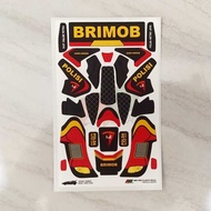 Sonic Saber Sticker - Brimob - Black Body - Vinyl Laminating Doft
