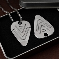 CNEDC Titanium Alloy Guitar Pick Wearable Pick Necklace Pendant Playable Metal Guitar Pick