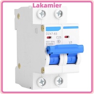 LAKA 2P Circuit Breaker, DZ47-63 2P 400V AC Circuit Breaker, Durable 25A/40A/50A/63A Air Circuit Bre