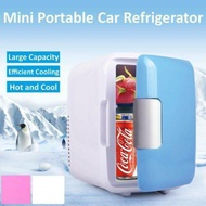 4L Mini Fridge Household refrigerator Car Use Portable Cooler Mini Refrigerator Warmer Fridge single door fridge white