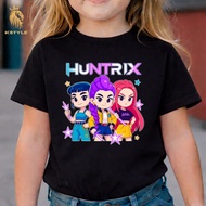 Girls' Short Sleeve Tops for Big Kids T T-shirt Baju Kpop Demon Hunters 01 T-Shirt Kids Adult-Kpop H