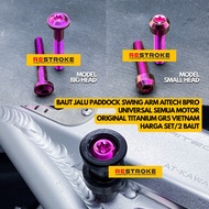 TITANIUM BOLT PADDOCK SWING ARM AITECH BPRO UNIVERSAL RX-KING NINJA R RR SS CB CBR 150R VIXION ORIGI