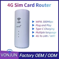 4G Card Router WIFI6 Router Wireless Router LTE 4G Hotspot CPE Cylindrical Router