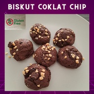 Gluten Free Chocolate Chip Cookies Biskut Coklat Snack Halal with Almond Nibs 180g (15 Cookies / Pac