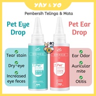Yay&Yo Ubat Sakit Mata Telinga Untuk Kucing Pencuci Cuci Cair Tahi Telinga Mata Kucing Pet Dog Cat E