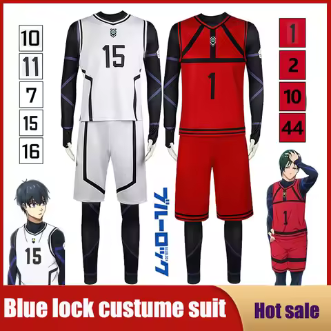 Game Anime Blue Lock Cosplay Costume Isagi Bachira Chigiri Nagi Reo Ness Wig Stocking Shorts T-shirt
