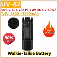 New UV 82 Battery Baofeng Li-ion Battery Enlarge 7.4V 3800mah 2800mAh USB Fast Charger BL-8 For UV-8
