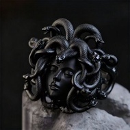 Original Medusa Ring Ancient Greece Retro Niche Design Snake Ring Trendy Cool Unique Dark Distressed
