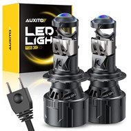 AUXITO 2Pcs 100W 20000LM H4 HB2 LED Projector Lens H7 All Weather LED Headlight Adjustable 6500K Whi