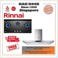 RINNAI RH-C249-SSR CHIMNEY HOOD+RINNAI RB-3CGN 3 BURNER BUILT-IN HOB BUNDLE