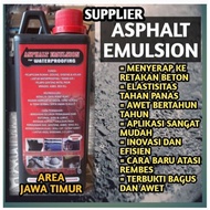 Aspal cair emulsion cat pelapis anti bocor rembes untuk kolam ikan, dak cor ,besi ,genteng baja ,genteng asbes ,talang air cor / penambal atap bocor , penambal bocor kolam ikan , penambal bocor bak mandi