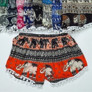 [9137] Thailand (White Dop) Batik Elephant Short Pants/Seluar Pendek Batik Gajah WHOLESALE AVAILABLE