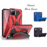 Casing Huawei Nova 2i 2 Lite 3i 4 5T 7i Armor Shockproof Back Stand Hard Handphone Case