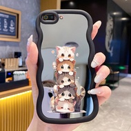 Casing For Realme C2 C2s OPPO A1K Case Casing Group Cat Cartoon Pattern hp Cesing Macaron Case Mirro