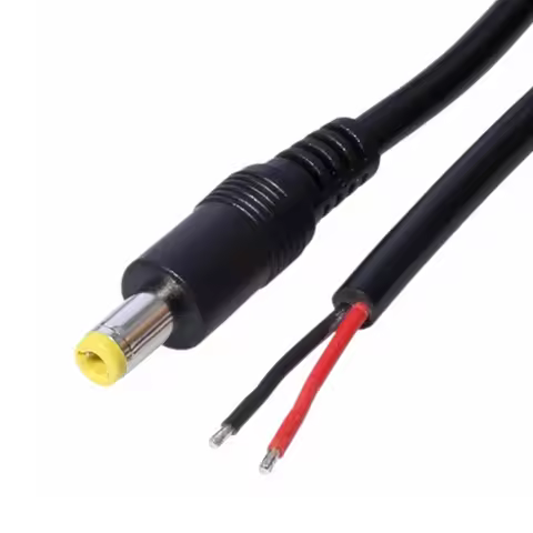 5.5MM x 2.5MM Male Plug to Bare Wire Open End Power Wire Supply Repair Cable 18 AWG 5525 Connector D