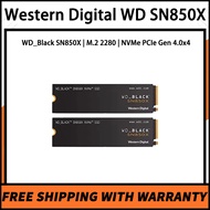 Western Digital WD SN850X WD_BLACK SN850X 1TB 2TB 4TB SSD M.2 2280 NVMe PCIe Gen 4.0x4 SSD Internal 